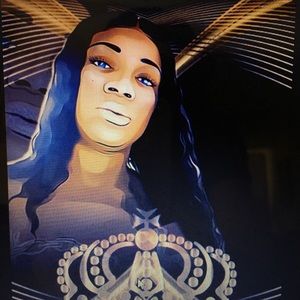 Natural dark brown with blonde highlights wig . 24”